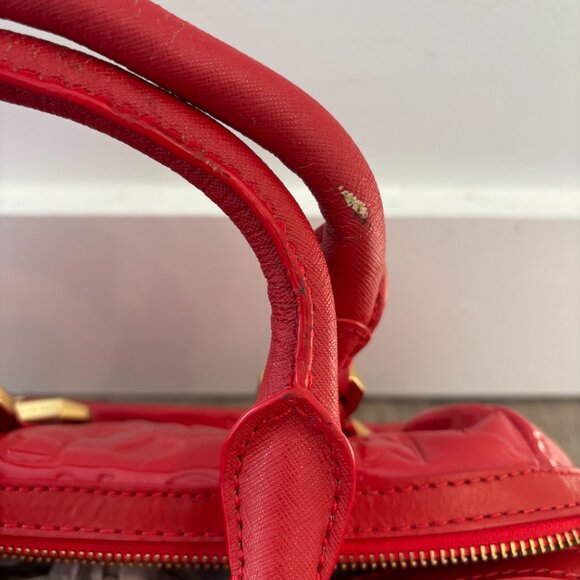 Marc by Marc Jacobs red patent leather vintage handbag with crossbody strap - Picture 3 of 4